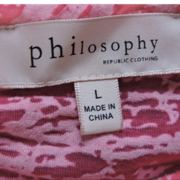 Philosophy Republic Clothing High Low Shirt Large - Picture 4 of 6